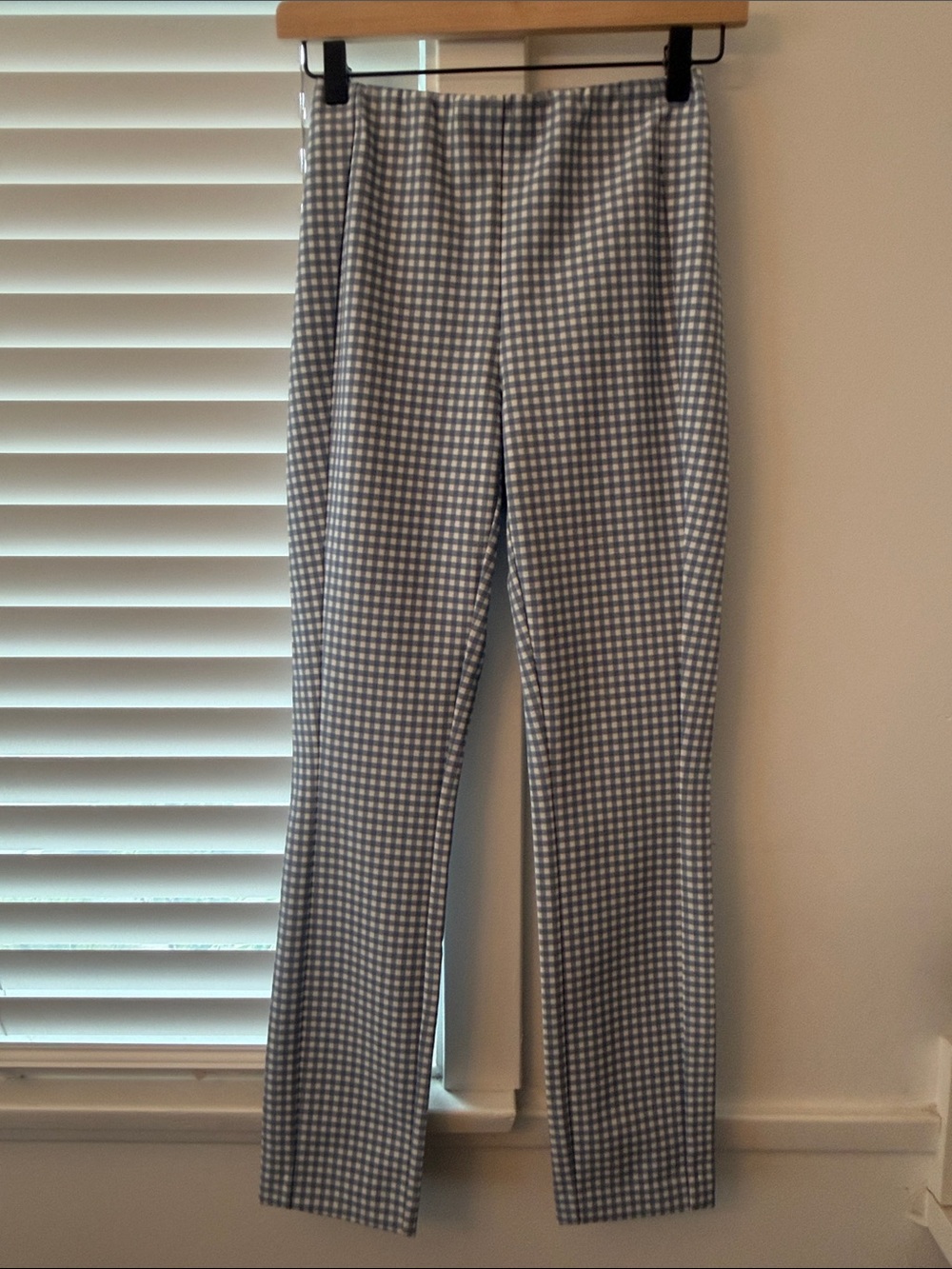 rag & bone Blue and White Gingham Ankle Chinos